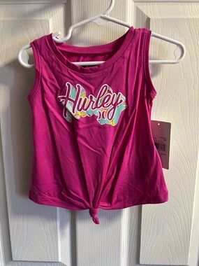 Hurley Girls Knot-Front Tank with Colorful Logo Size 24M